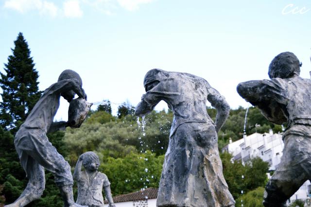Fiesta del agua en Galaroza, los Jarritos